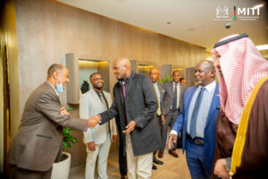 Trade and Investment CS, Moses Kuria, during a past Saudi Arabia billateral talks meeting